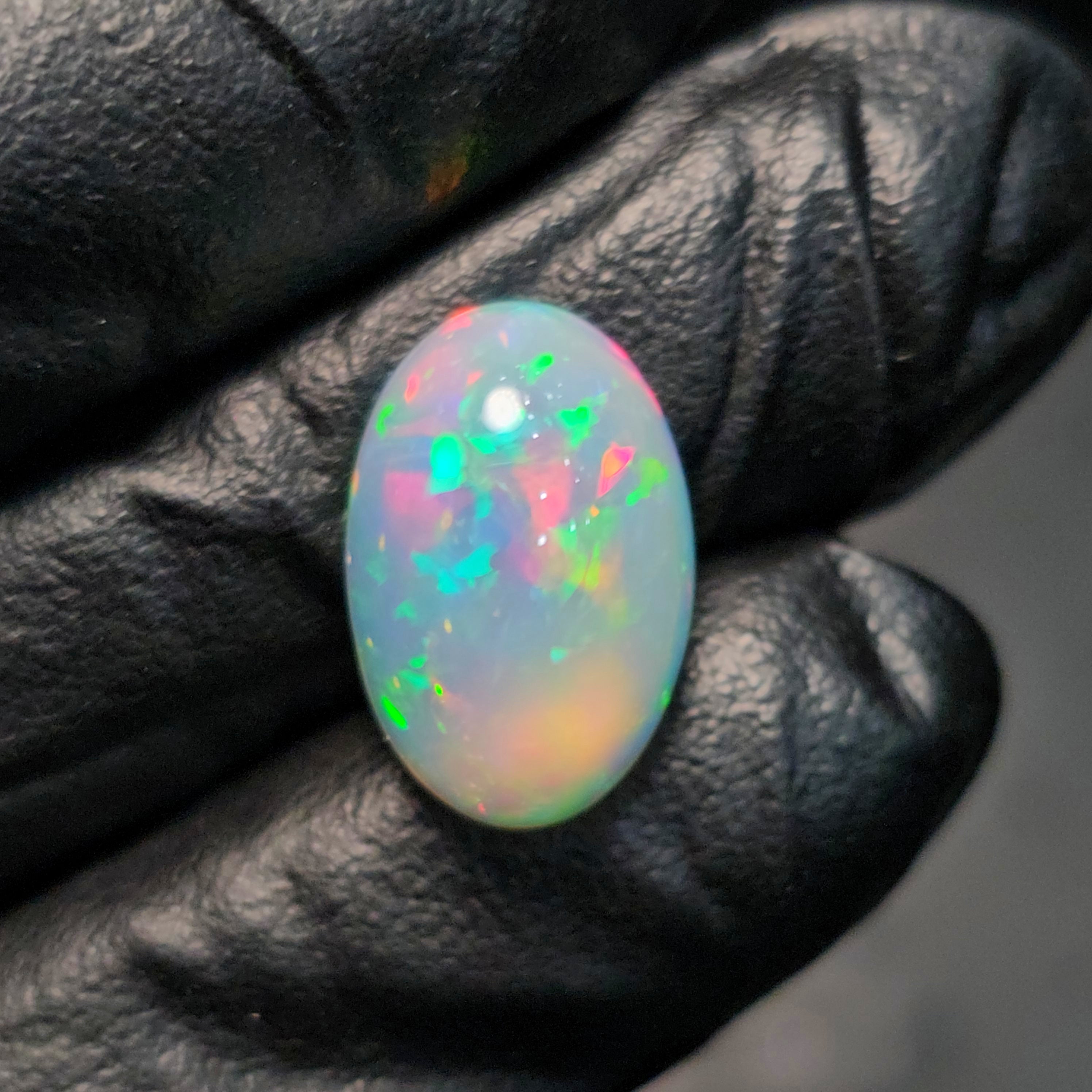 1 Pcs Of Natural Ethopian Opal Oval Shape  |WT: 7.2 Cts|Size:16x11mm - The LabradoriteKing