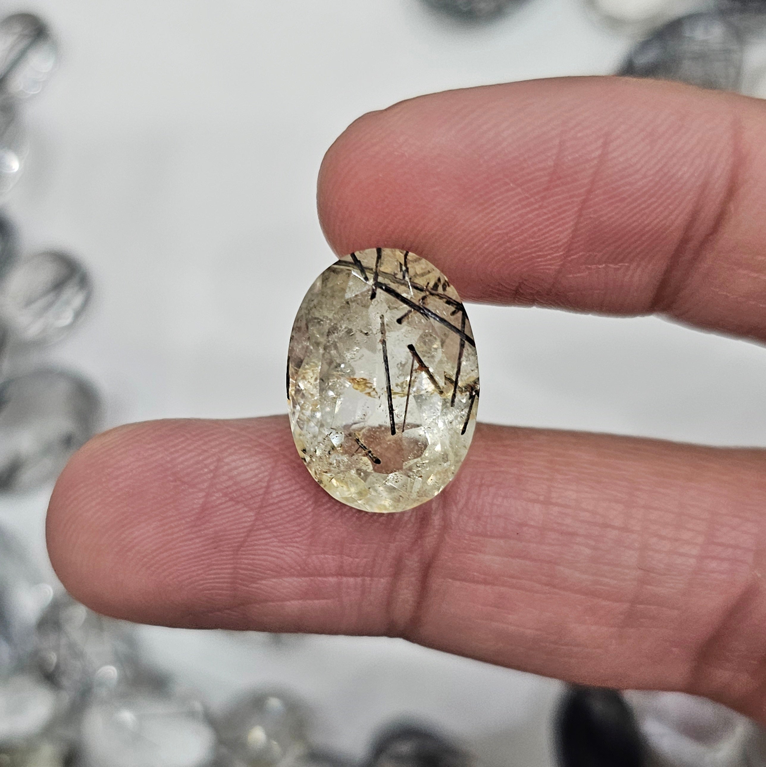 10 Pcs Faceted Rutile Quartz | 10mm to 15mm sizes - The LabradoriteKing