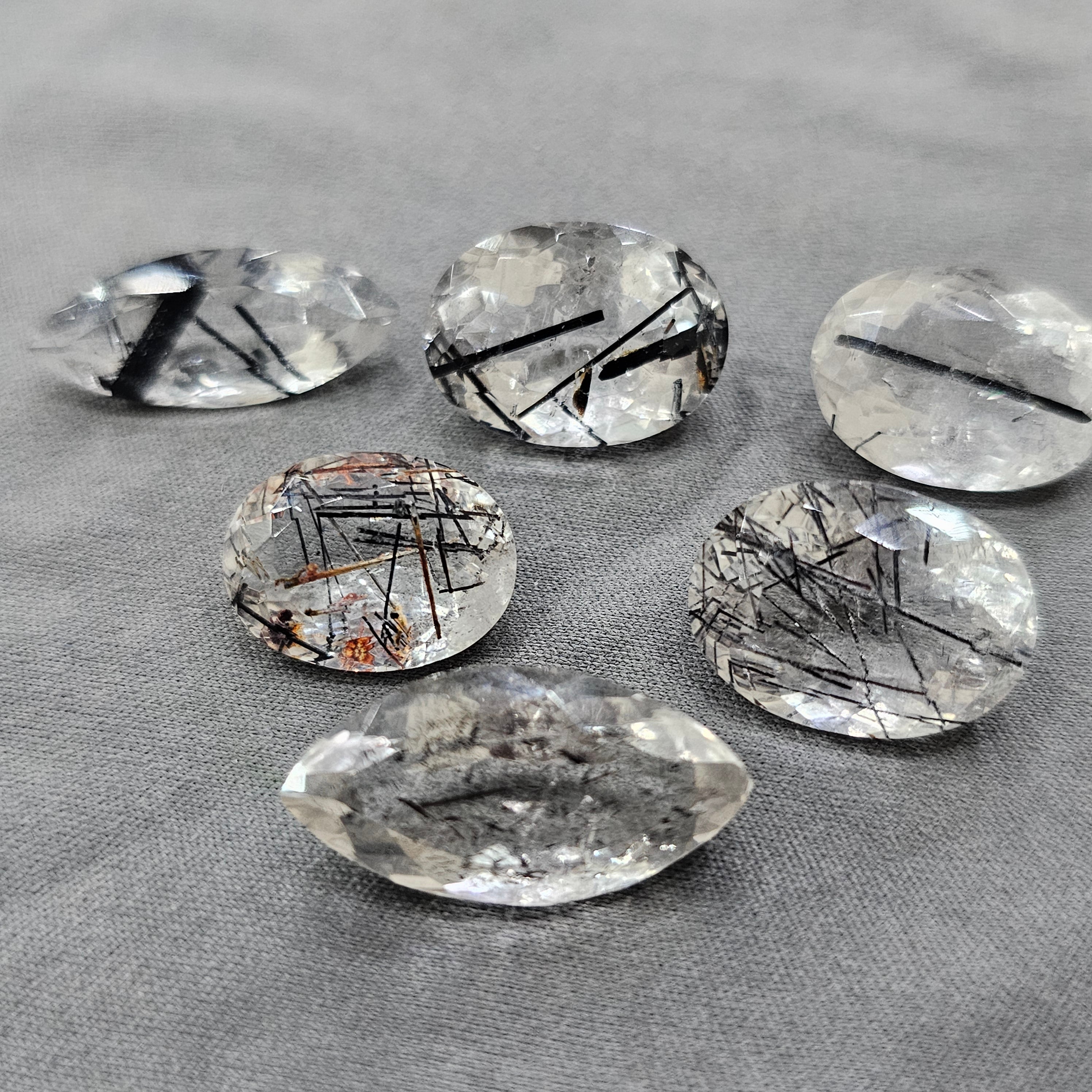 10 Pcs Faceted Rutile Quartz | 10mm to 18mm sizes - The LabradoriteKing