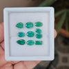 10 Pcs Of Natural Emerald Faceted |Mix Shape| Size: 6-10mm - The LabradoriteKing