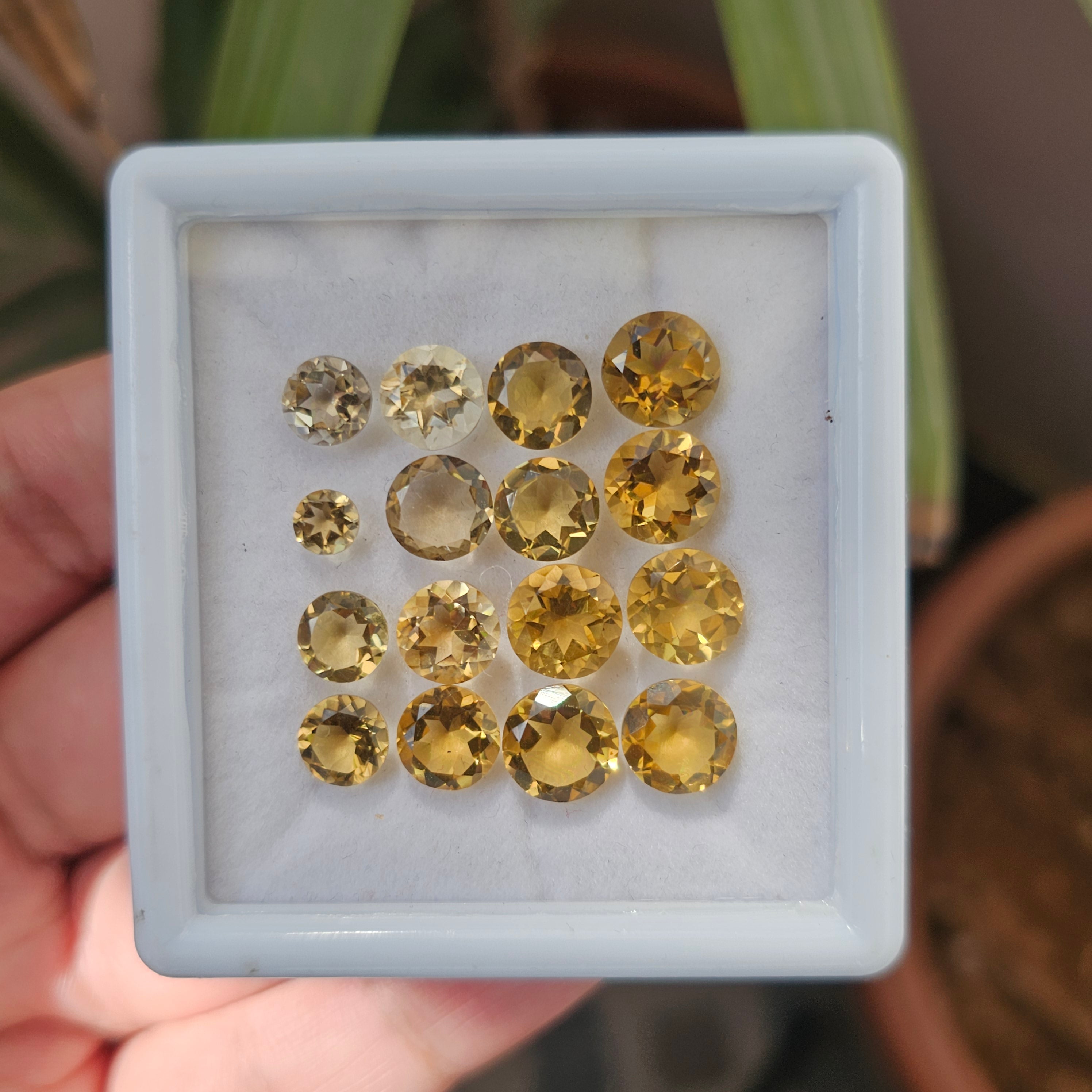 20 Pcs Of Natural Beer Quartz Faceted |Round|  Size:5-9mm - The LabradoriteKing