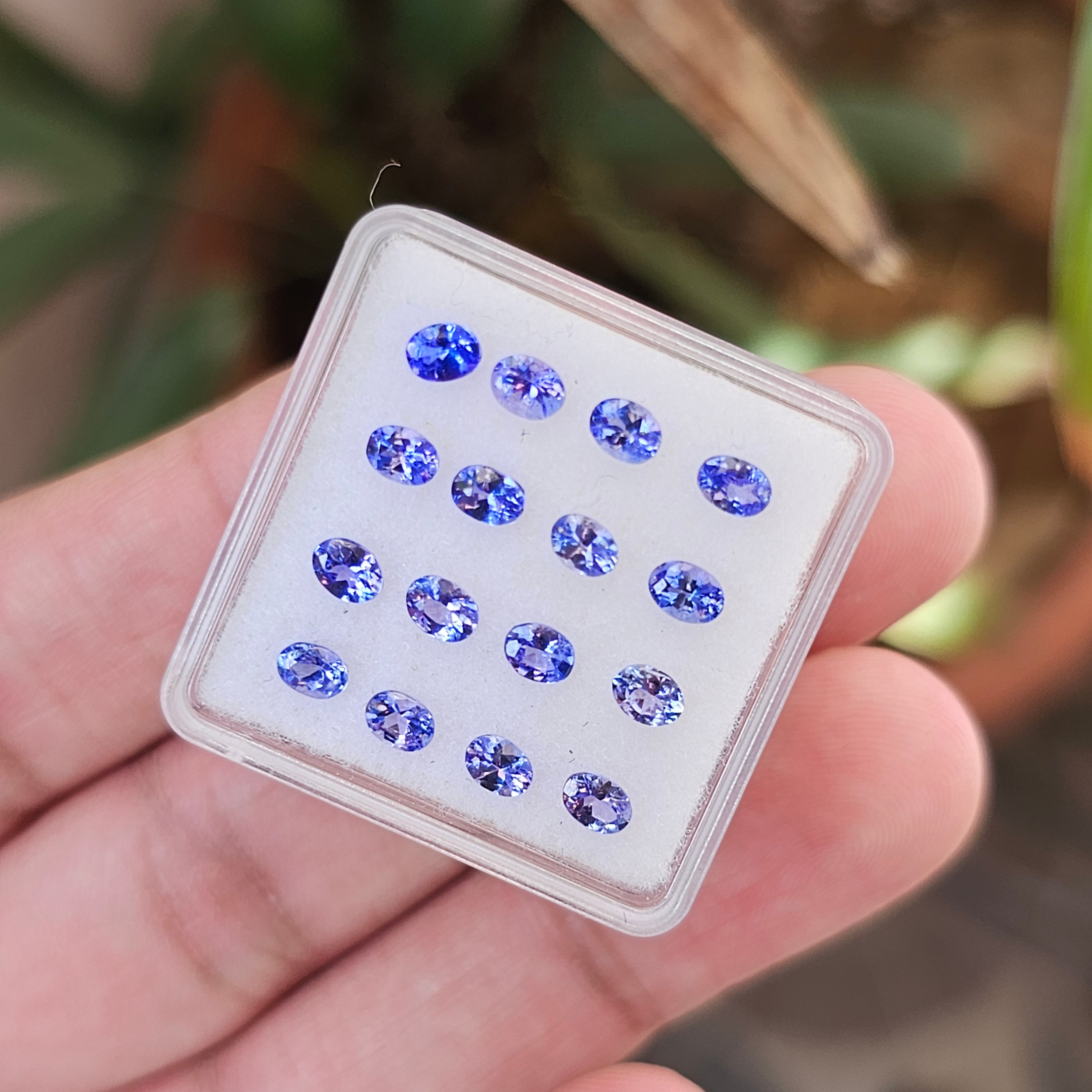 16 Pcs Oval Cut Natural Tanzanite Gemstone | Size: 4x3mm - The LabradoriteKing