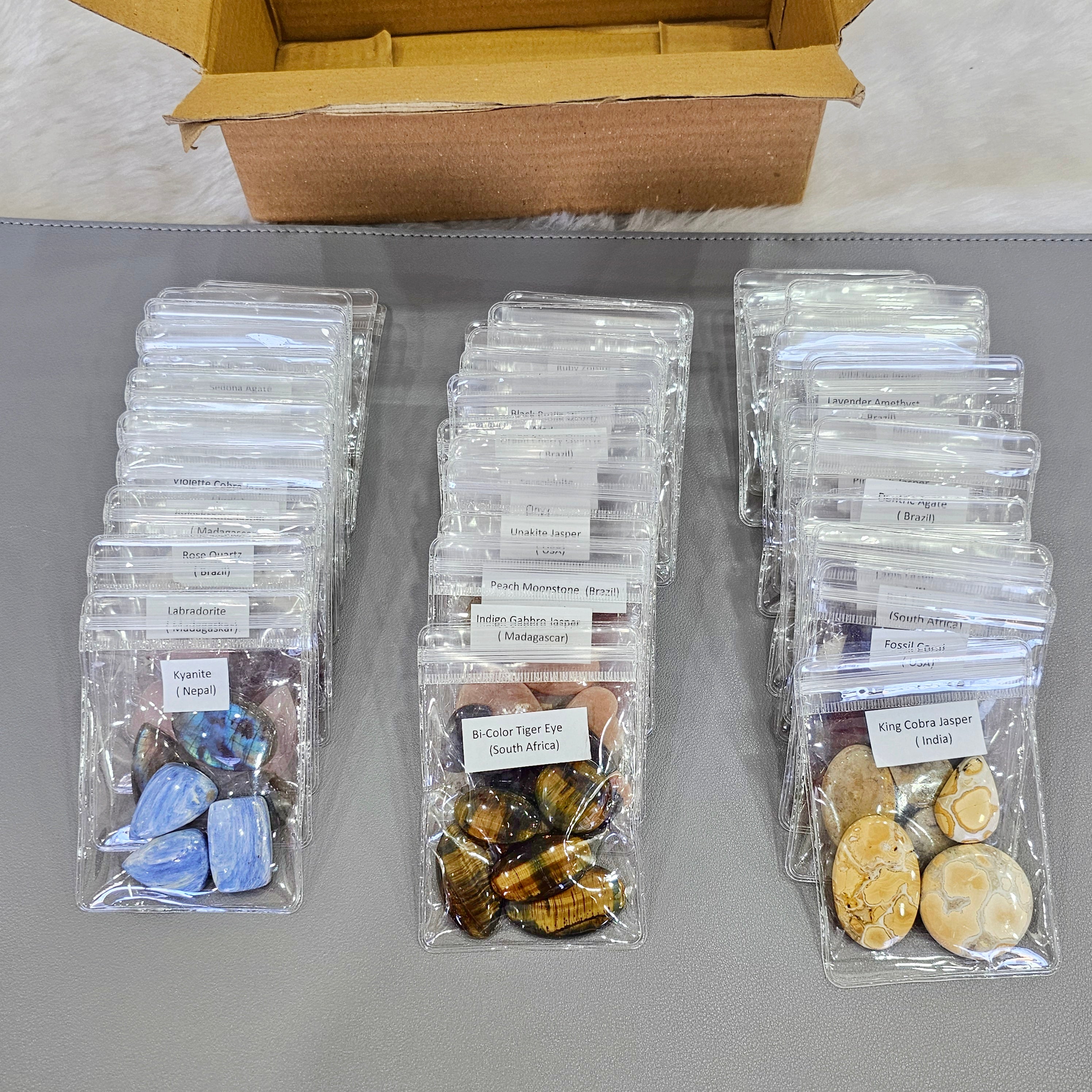 40 sets of Cabochons | V3.0 | Labeled | 1KG Box | 100+ Stones - The LabradoriteKing