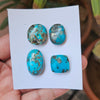 4 Pcs Of Natural Turquoise Cabochon | Mix Shape |  Size:19-28mm - The LabradoriteKing