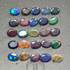 25 pcs Natural Black Smoked Ethiopian Opal Faceted  | Oval | Size: 8x6mm - The LabradoriteKing