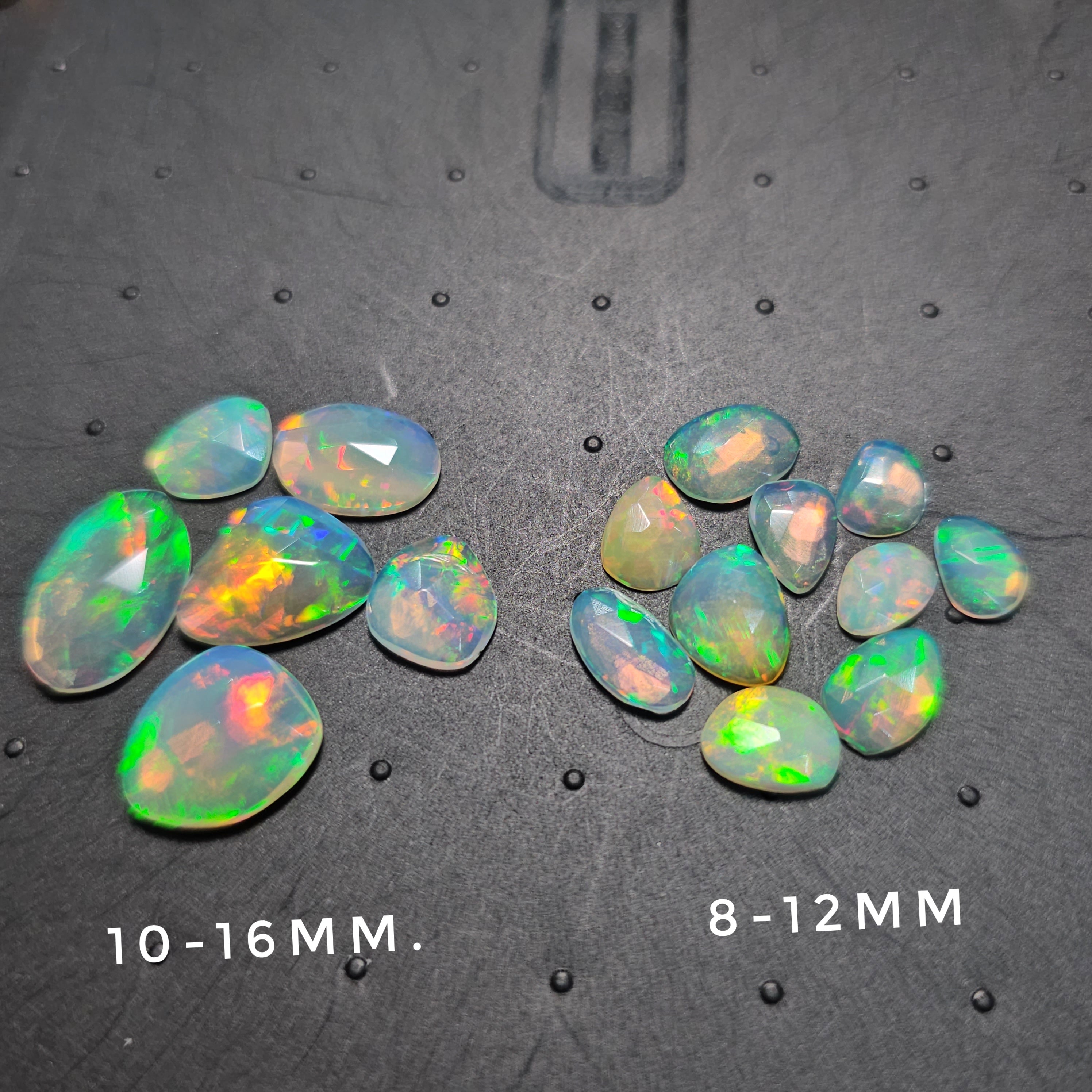 20 Pcs of Natural Ethiopian Opal Rosecuts | Flat Backs | Big and small sizes - The LabradoriteKing