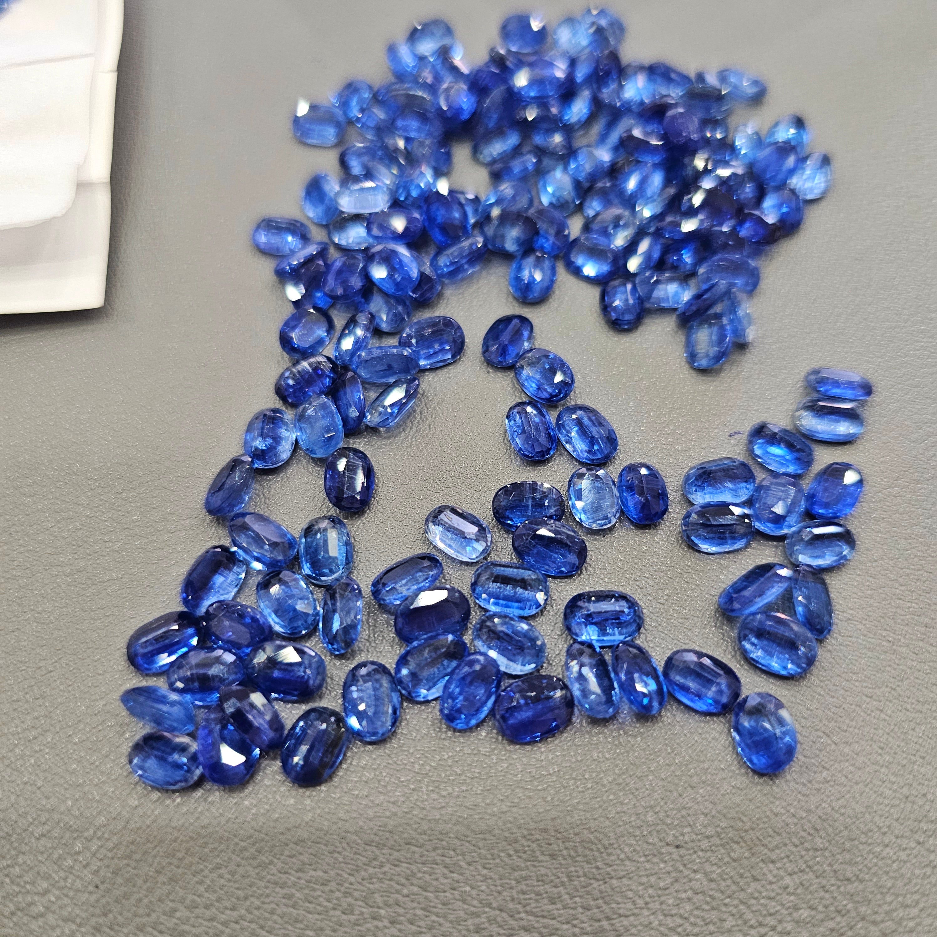 12 Pcs Kyanites | 7x5mm and 8x6mm | Faceted Royal Blue - The LabradoriteKing