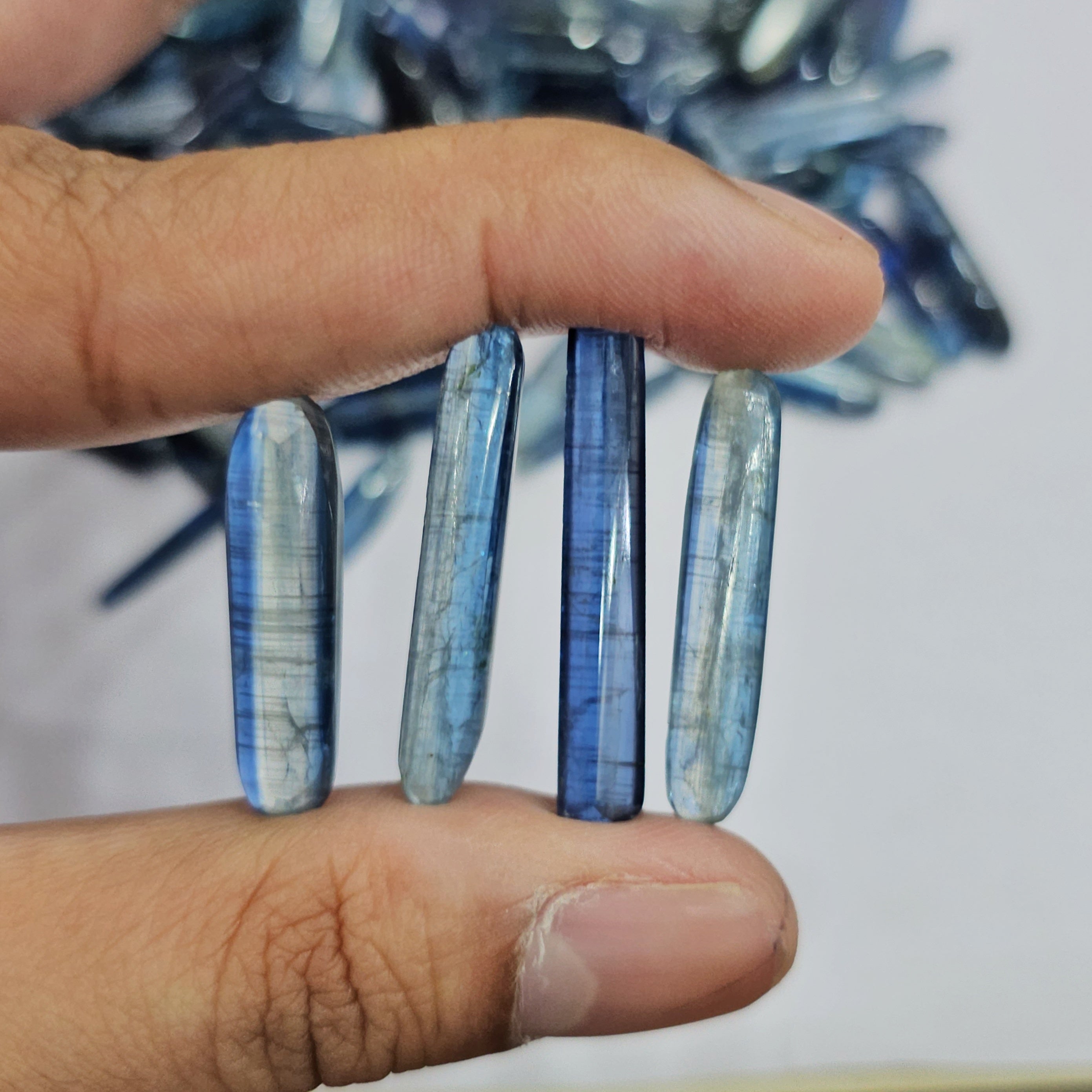 10 Pcs Natural Kyanite Polished Sticks | 20mm to 35mm tall - The LabradoriteKing