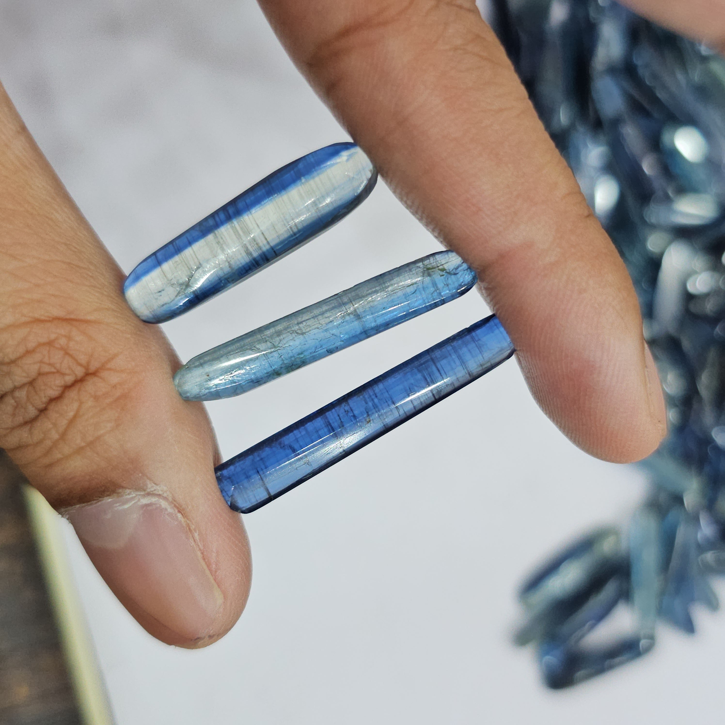 10 Pcs Natural Kyanite Polished Sticks | 20mm to 35mm tall - The LabradoriteKing