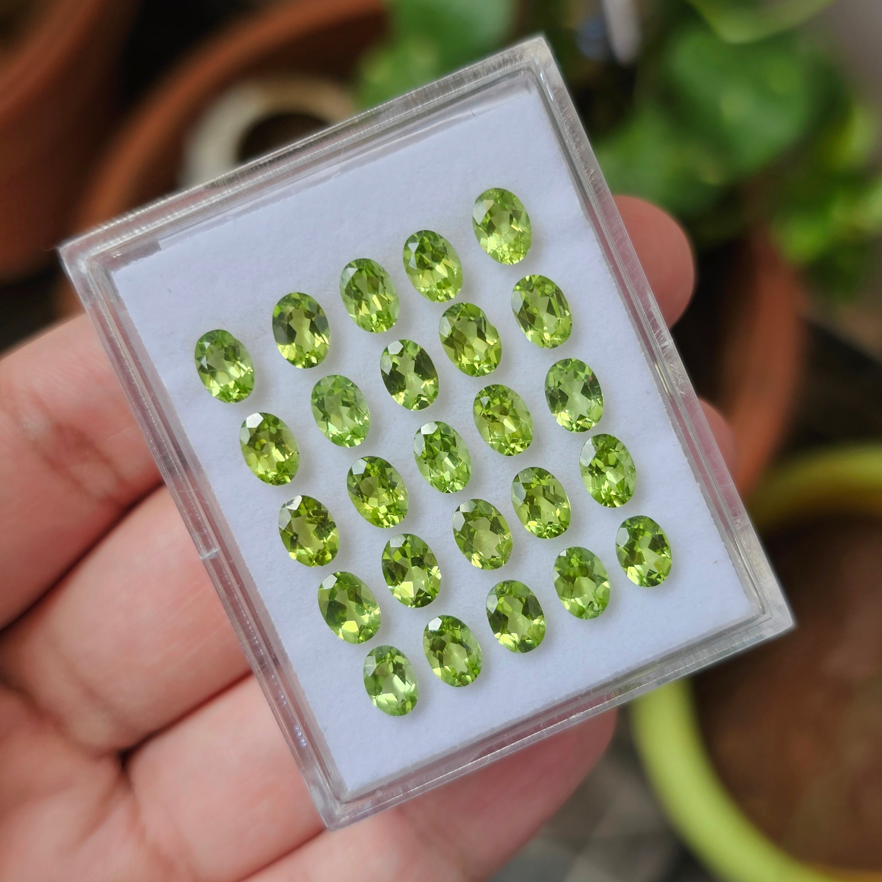 30 Pcs Of Natural Peridot Faceted | Shape: Oval| Size: 7x5mm - The LabradoriteKing