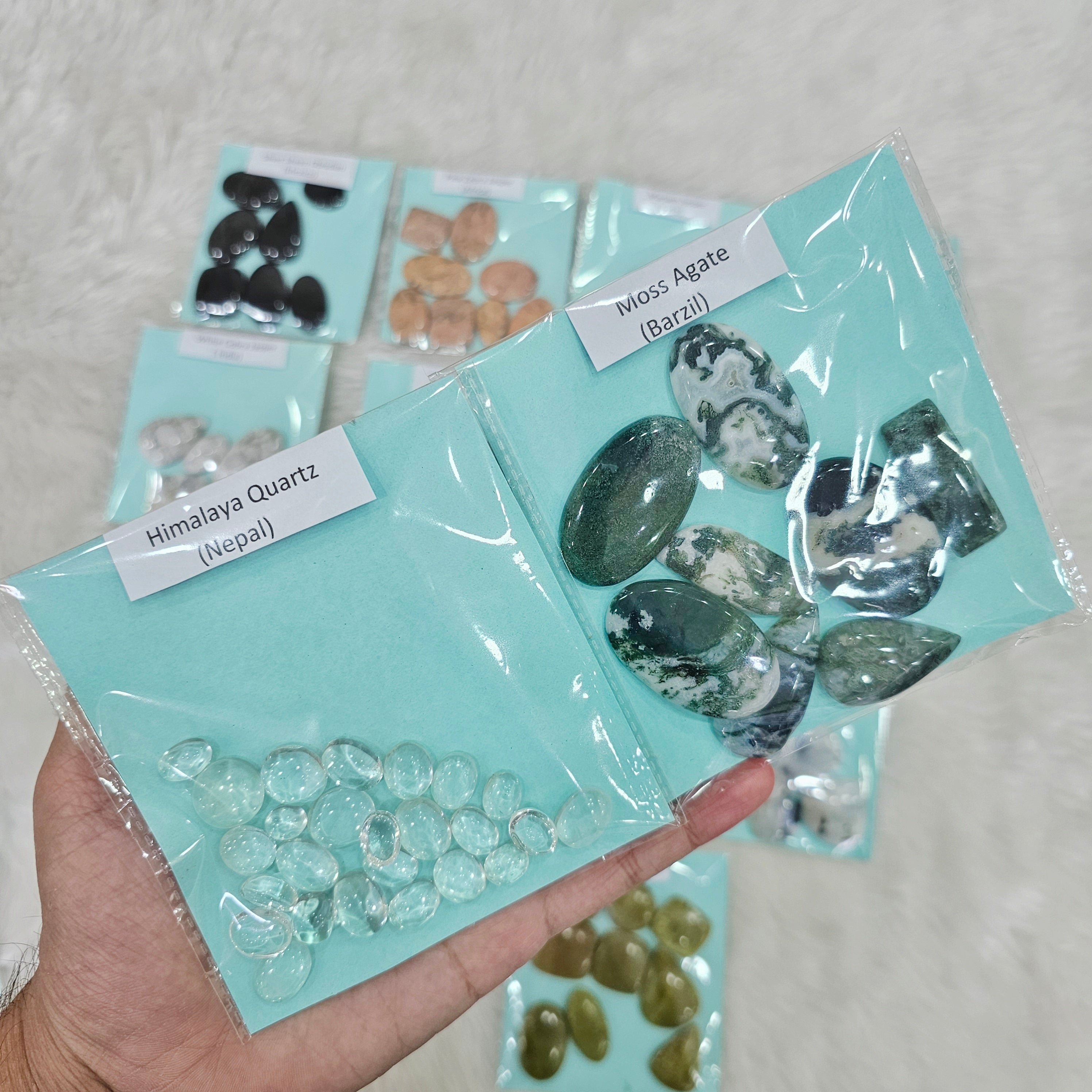 15 Sets of Exotic Gemstone cabochons | June Edition Box - The LabradoriteKing