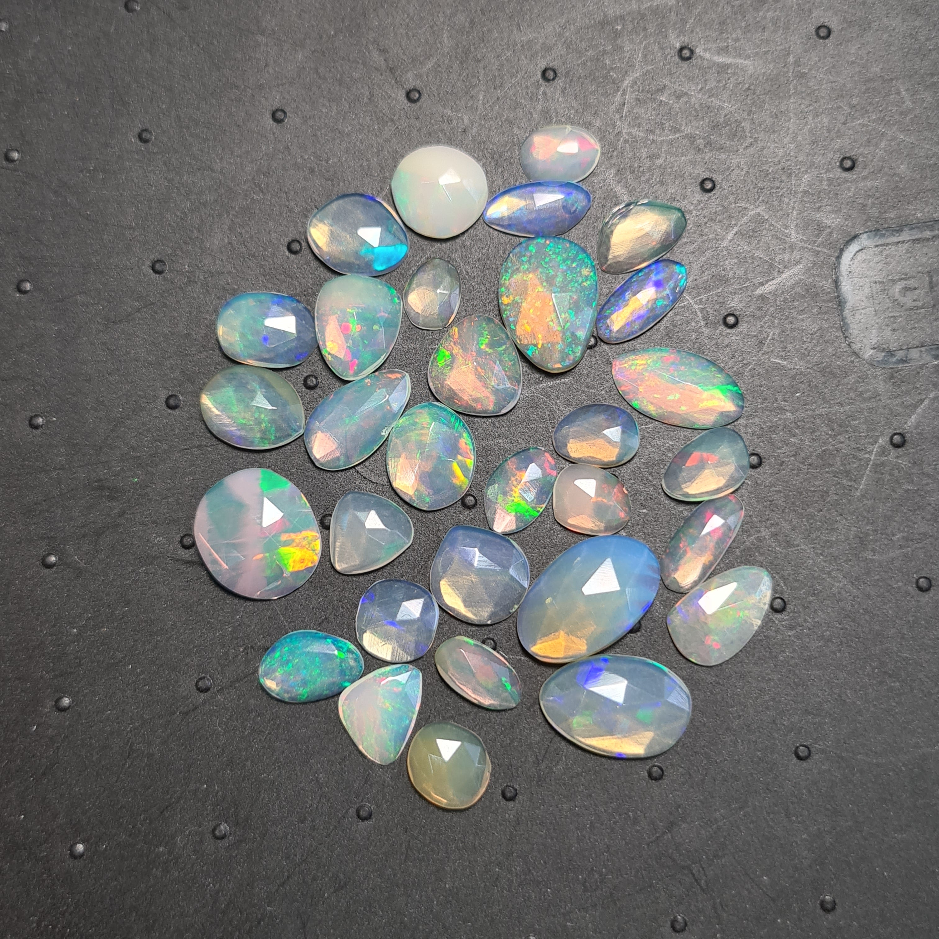 31 pcs Natural Ethiopian Opal Rose Cuts | Fancy Shape | Size:6-14mm - The LabradoriteKing