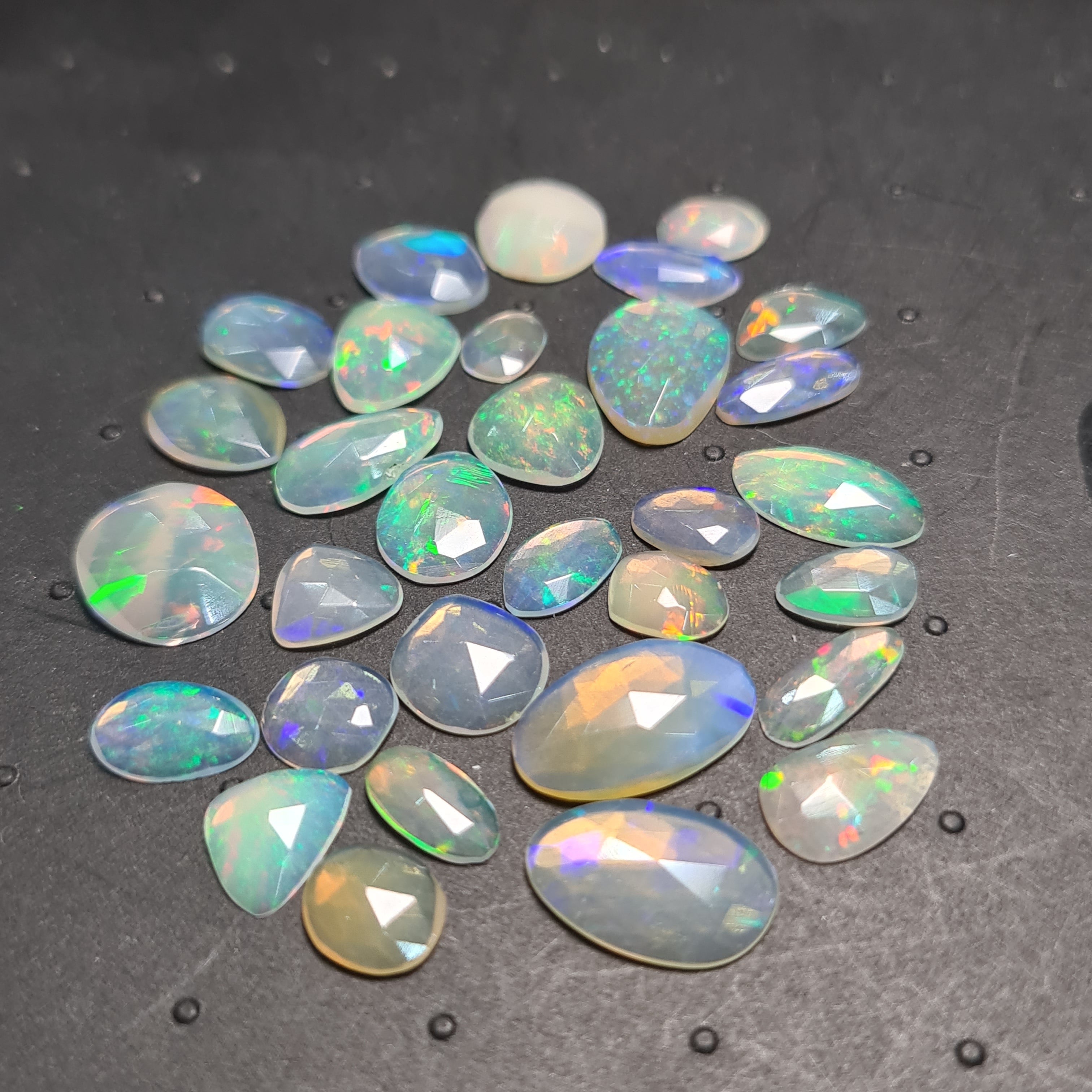 31 pcs Natural Ethiopian Opal Rose Cuts | Fancy Shape | Size:6-14mm - The LabradoriteKing