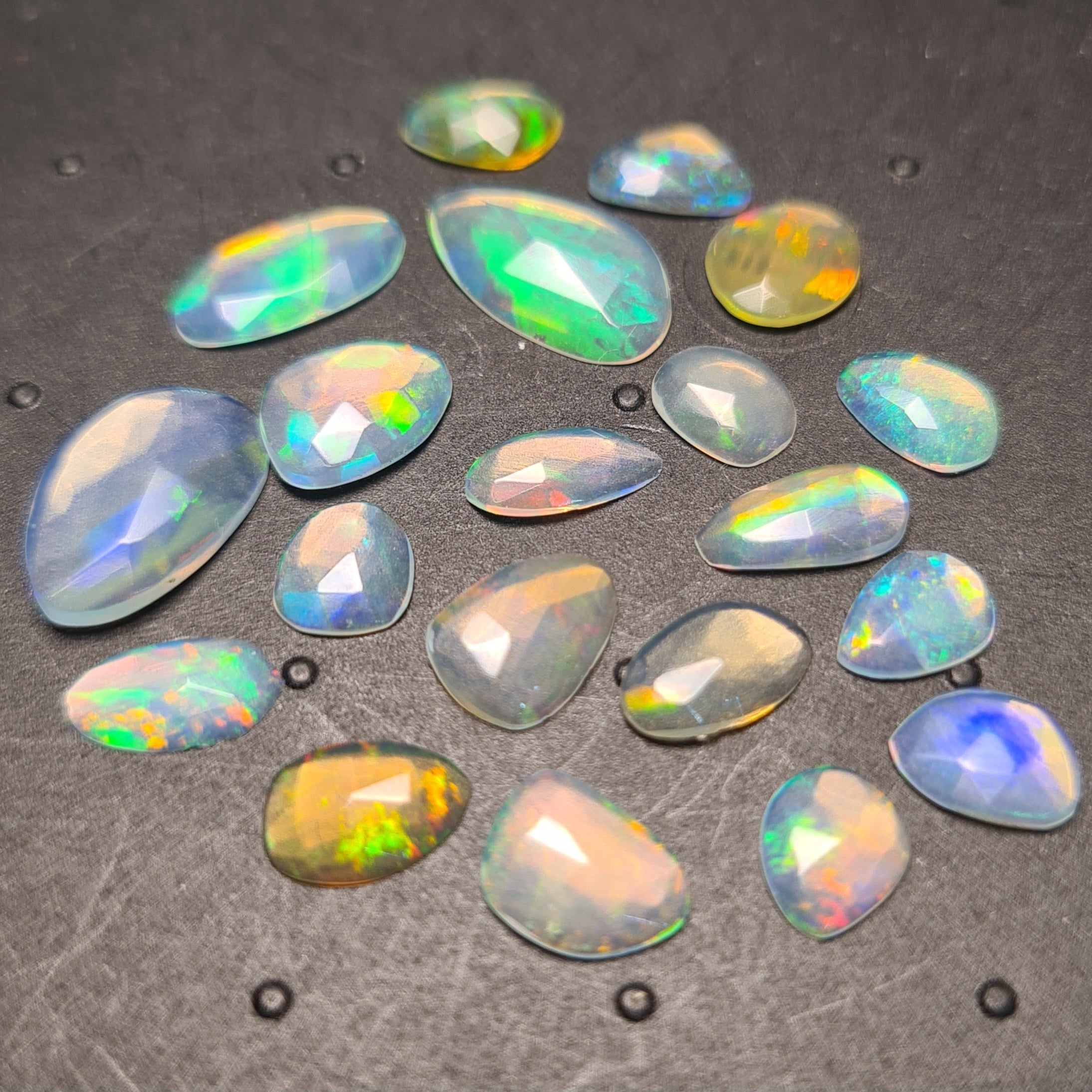 20 pcs Natural Ethiopian Opal Rose Cuts | Fancy Shape | Size:6-12mm - The LabradoriteKing