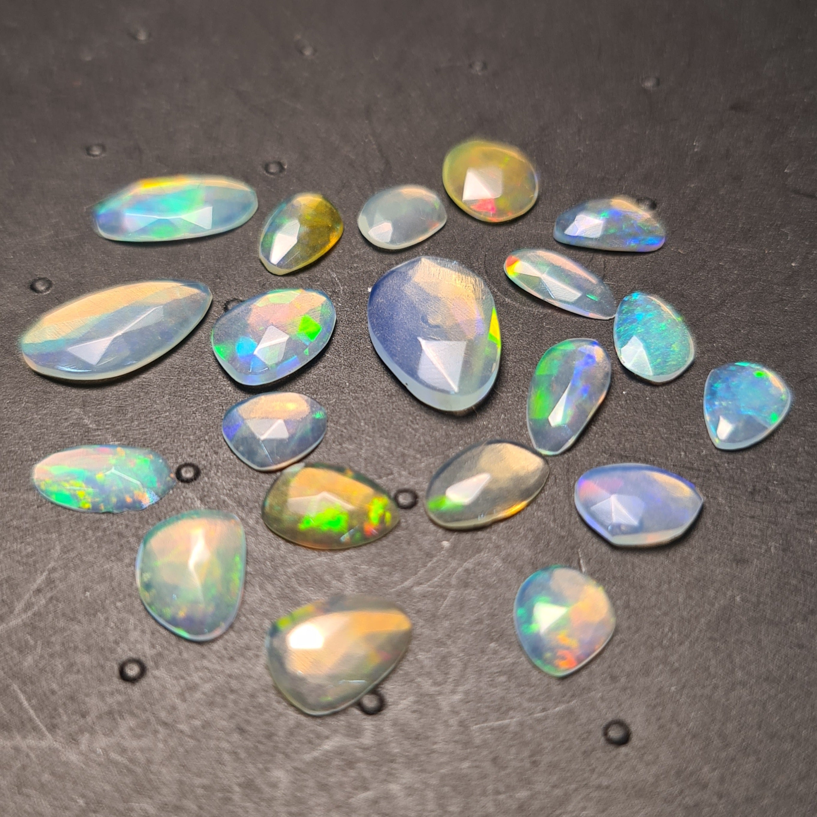 20 pcs Natural Ethiopian Opal Rose Cuts | Fancy Shape | Size:6-12mm - The LabradoriteKing