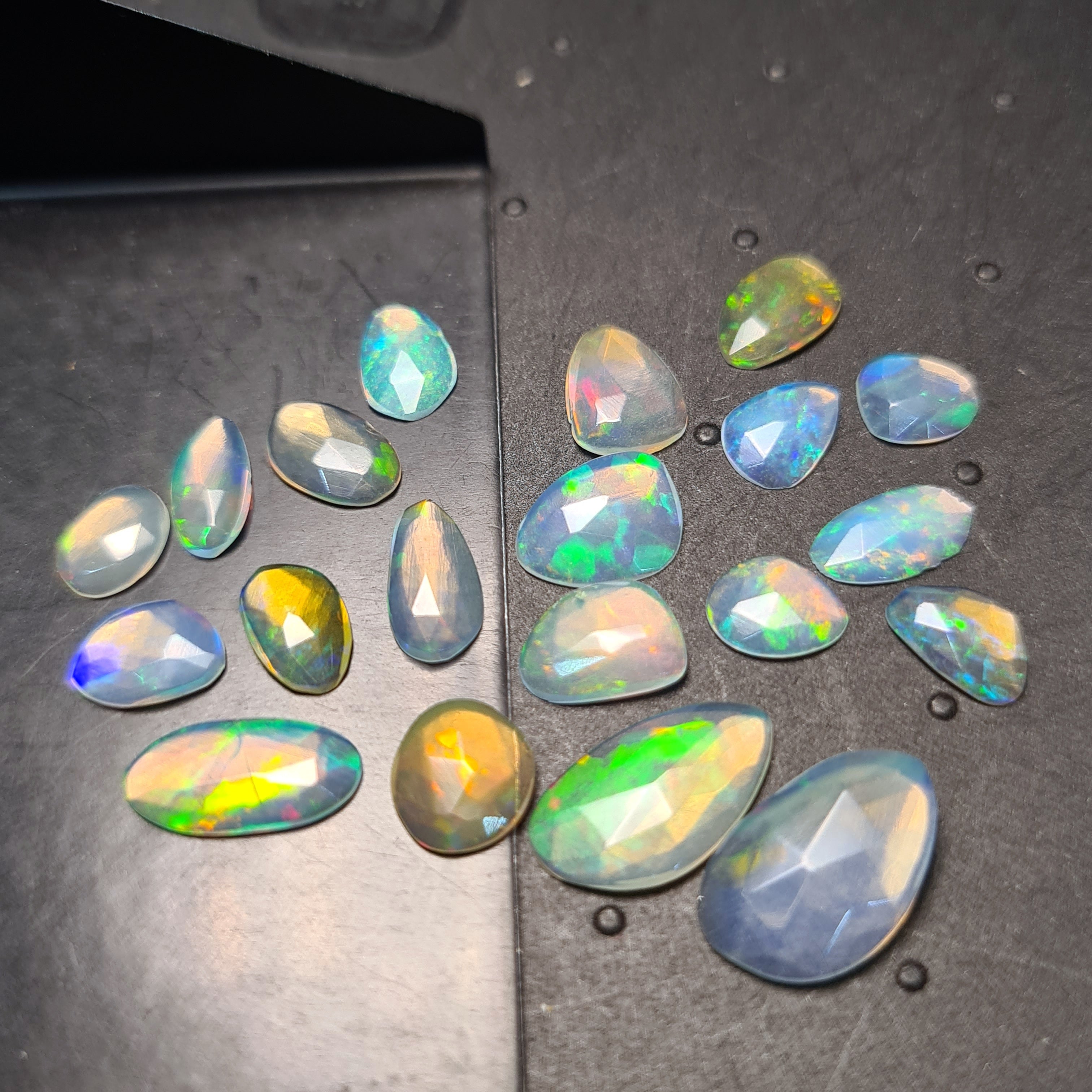 20 pcs Natural Ethiopian Opal Rose Cuts | Fancy Shape | Size:6-12mm - The LabradoriteKing