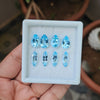 8 Pcs Of Natural Blue Topaz Faceted | Shape:Pear & Marquise | Size: 13-16mm