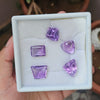 5 Pcs Of Natural Amethyst Faceted | Fancy Shape | Size: 17-22mm - The LabradoriteKing