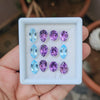 12 Pcs Of Natural Blue Topaz & Amethyst Faceted | Mix Shape | Size: 10-14mm