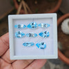 8 Pcs Of Natural Blue Topaz Faceted | Shape:Pear & Marquise | Size: 13-16mm