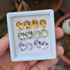 12 Pcs Of Natural Amethyst, Citrine & Green Amethyst Faceted | Mix Shape | Size: 10-11mm