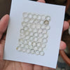 1 Card Of Natural Crystal Faceted | Shape: Hexagon | Size:8mm