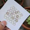 1 Card Of Natural Crystal Faceted | Shape: Hexagon | Size:8mm