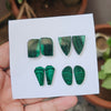 1 Card Of Natural Malachite Cabochon | Shape: Mix | Size:19-20mm - The LabradoriteKing