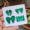 1 Card Of Natural Malachite Cabochon | Shape: Mix | Size:17-25mm