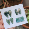 1 Card Of Natural Mass Agate Cabochon| Shape: Mix | Size:17-26mm