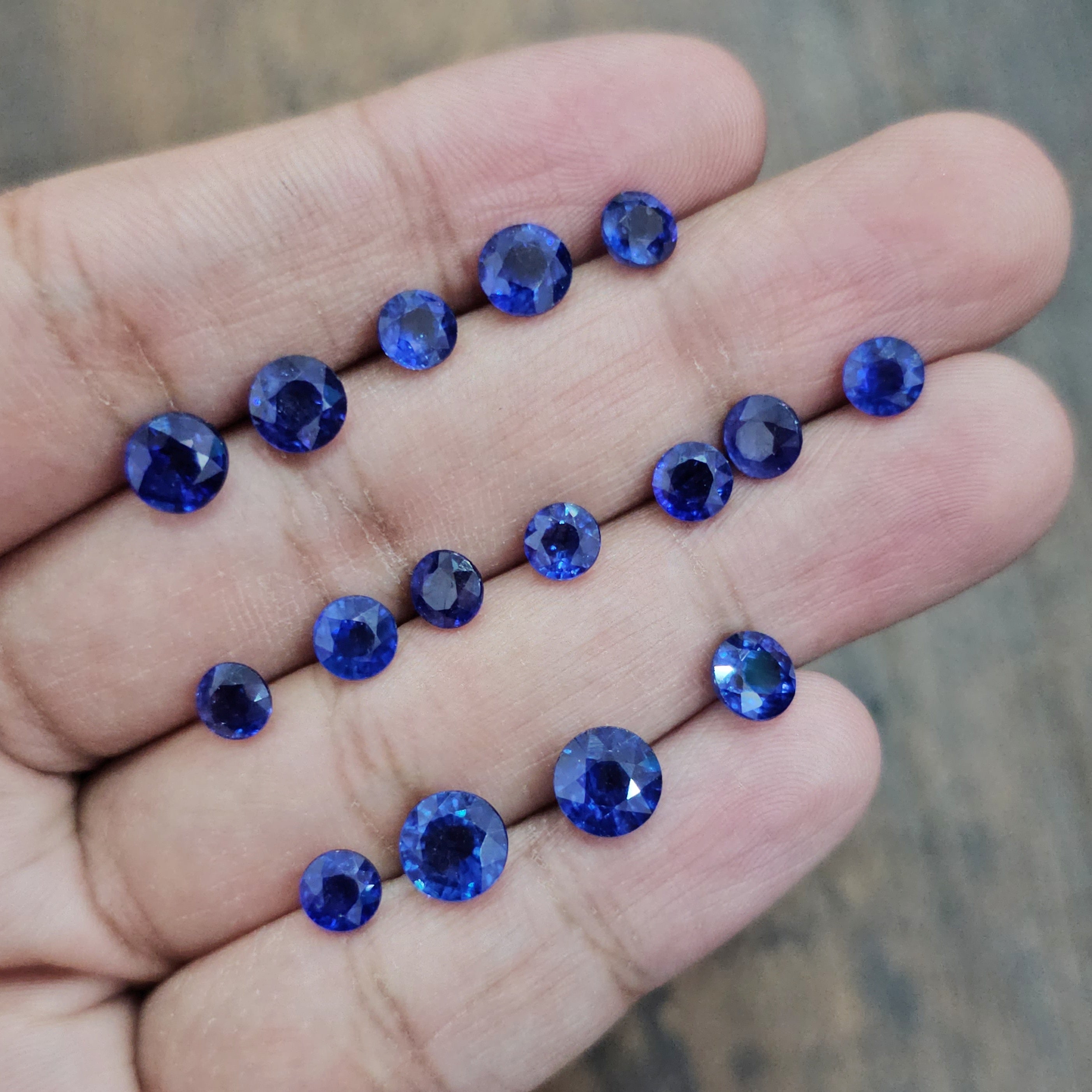 5 Pcs Natural Sapphire Round | Royal Blue - The LabradoriteKing