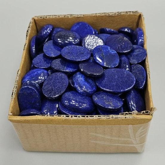 500 Gram of Deep Blue Lapis Lazuli Cabochons | 1-2" Inches| 60-70Pcs - The LabradoriteKing