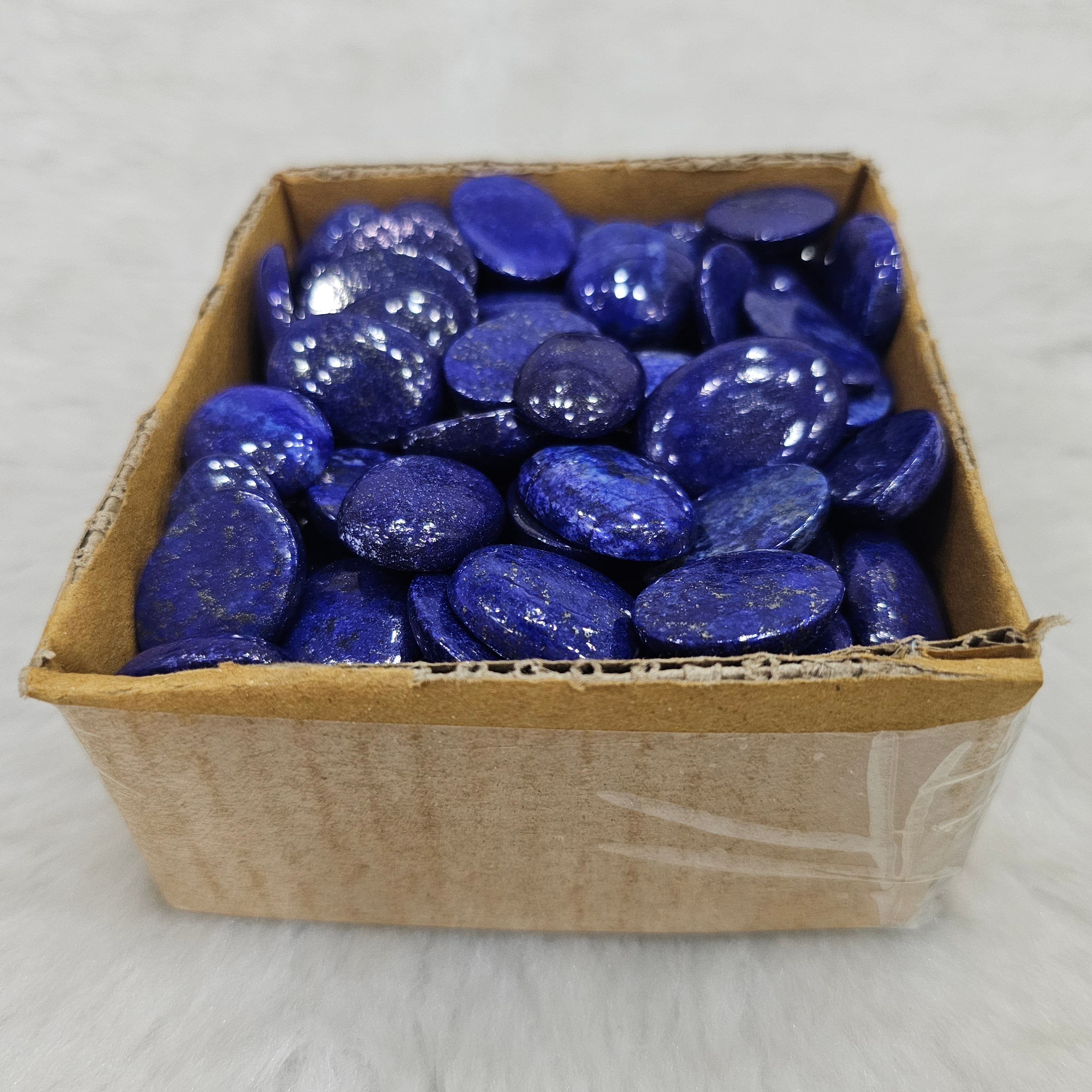 500 Gram of Deep Blue Lapis Lazuli Cabochons | 1-2" Inches| 60-70Pcs - The LabradoriteKing