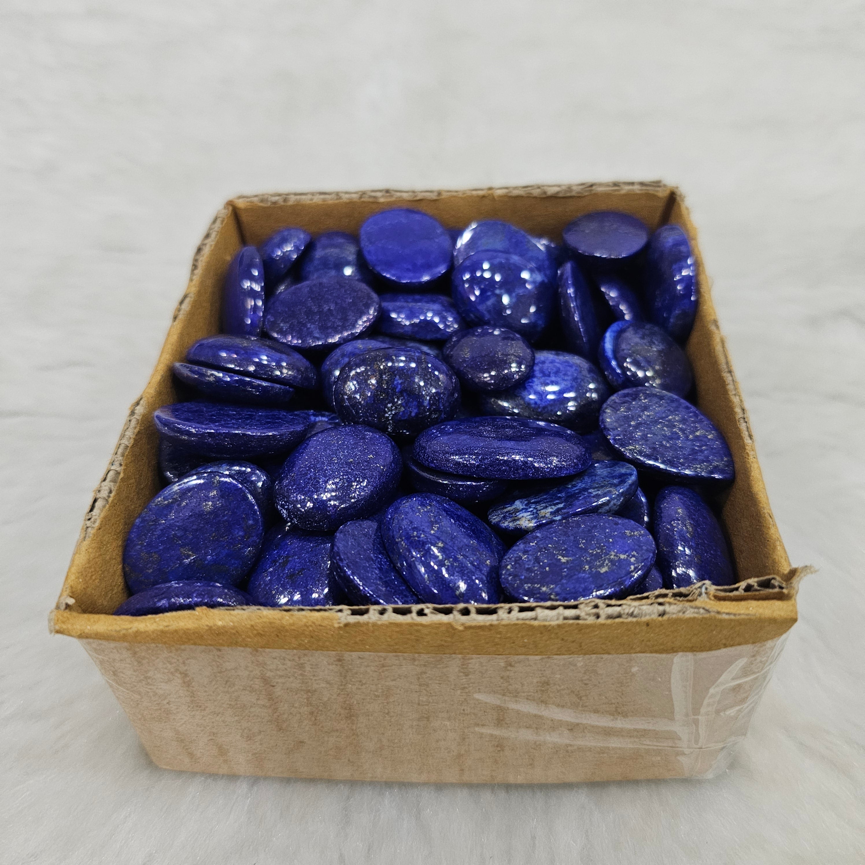 500 Gram of Deep Blue Lapis Lazuli Cabochons | 1-2" Inches| 60-70Pcs - The LabradoriteKing