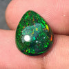 Natural Ethiopian Black Smoked Opal Cabochon| Pear Shape | Size: 17x13mm | 5.9 Cts