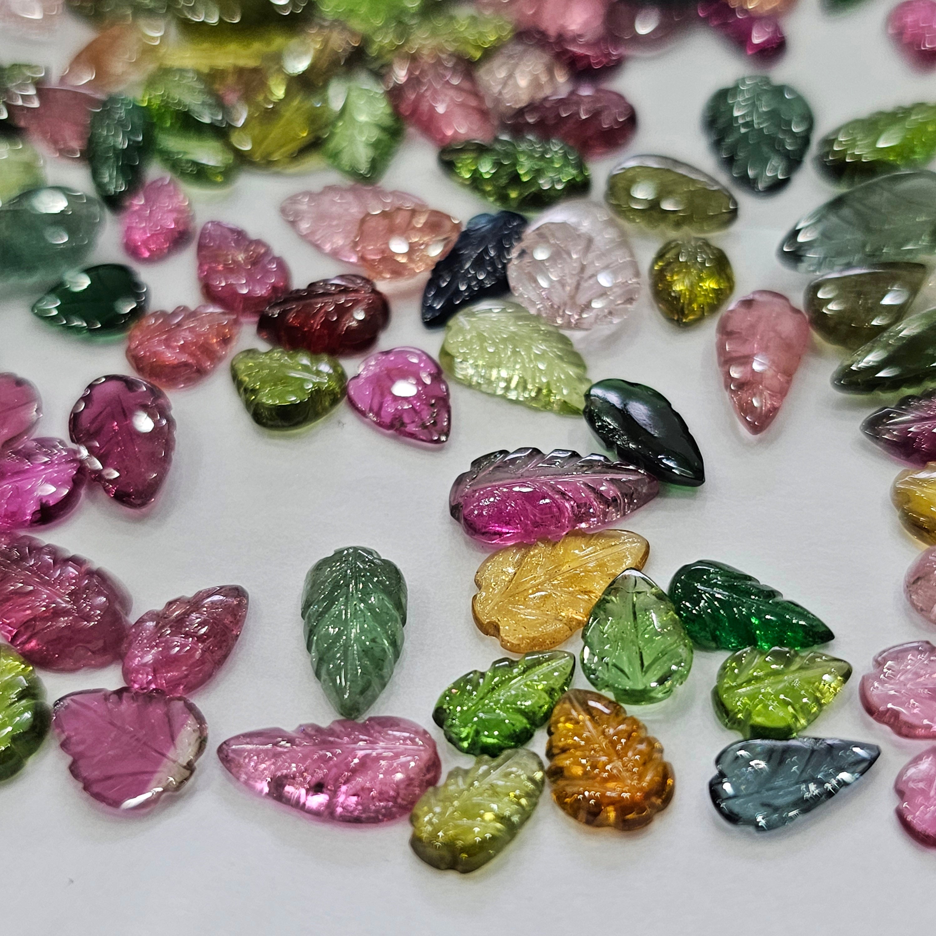 12 Pcs Tourmaline Leaf | 8mm to 12mm - The LabradoriteKing