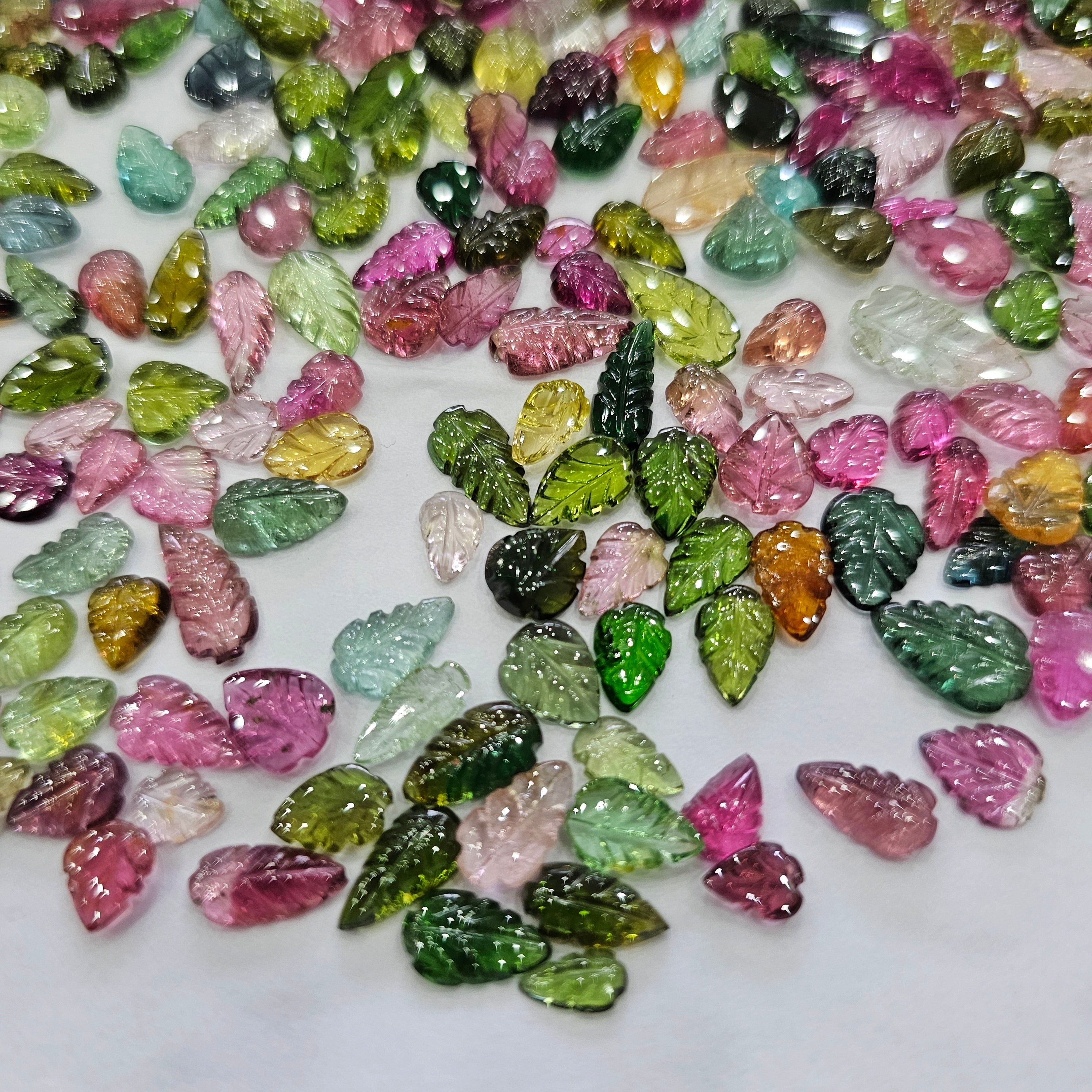 12 Pcs Tourmaline Leaf | 8mm to 12mm - The LabradoriteKing