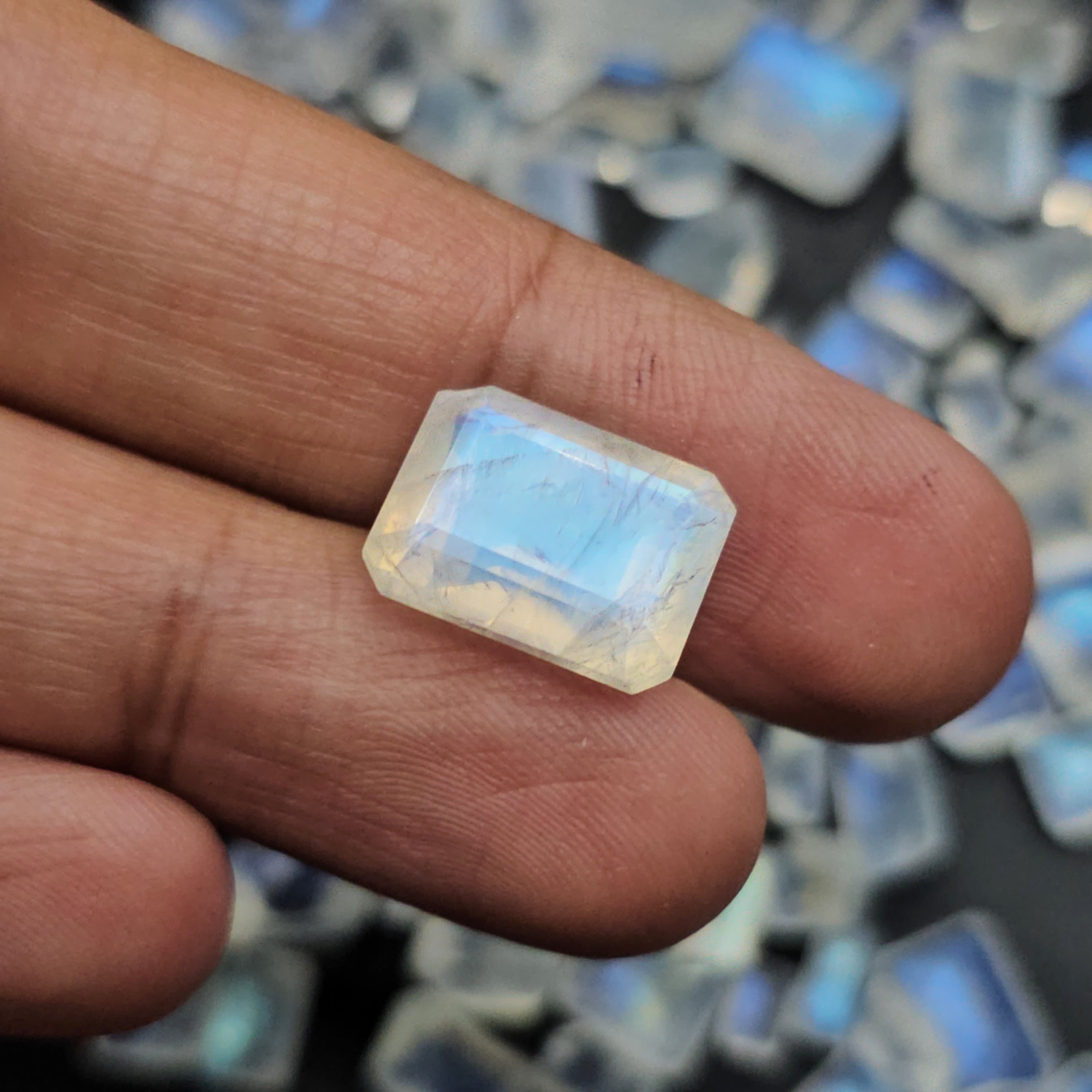 10 Pcs Faceted Moonstone Octagon | 8mm to 12mm sizes - The LabradoriteKing