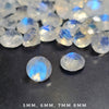 20 Pcs Faceted Rainbow Moonstone Round Shape Calibrated | Size: 5mm to 8mm - The LabradoriteKing