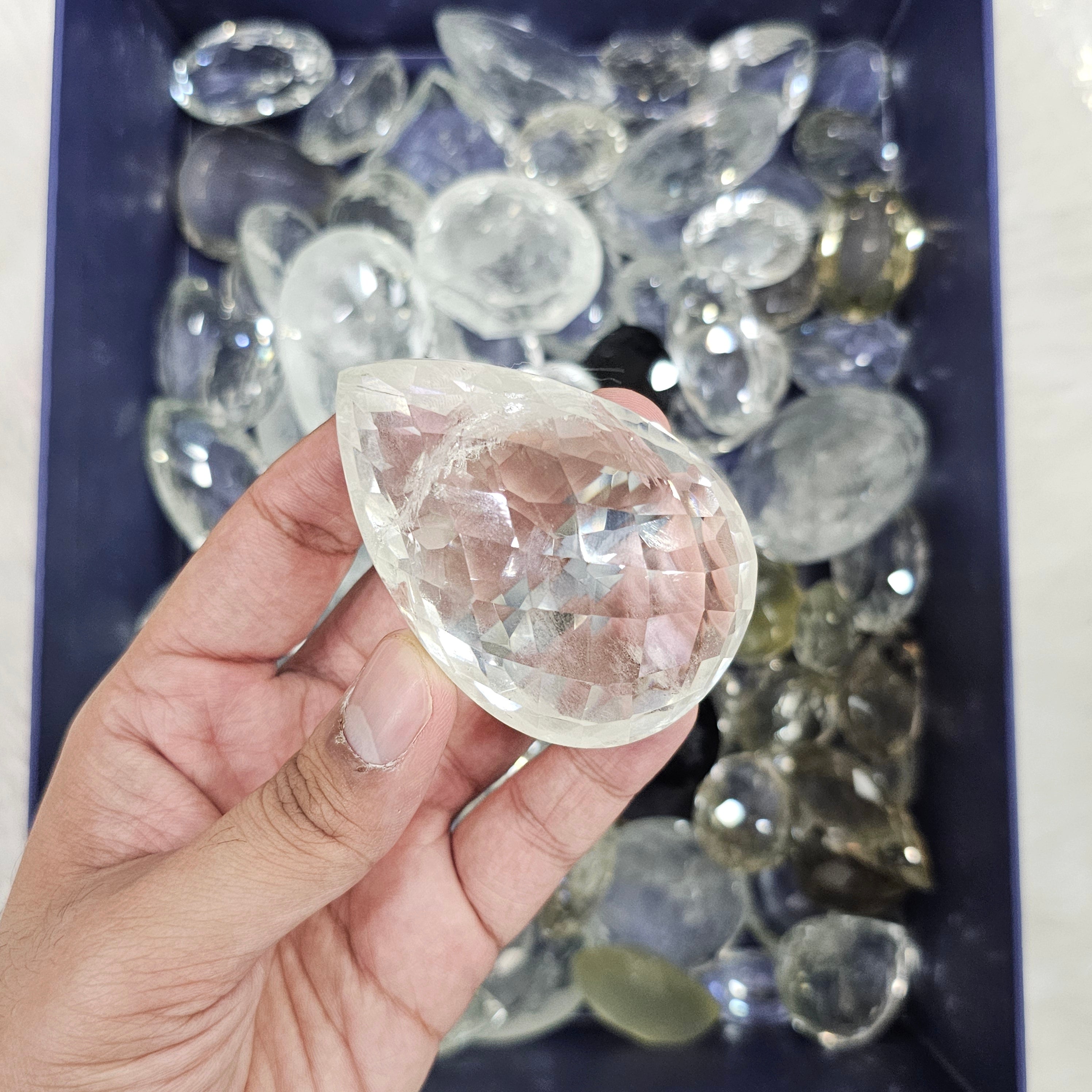 Jumbo Faceted Quartz from Jharkand India | 40mm+ Size