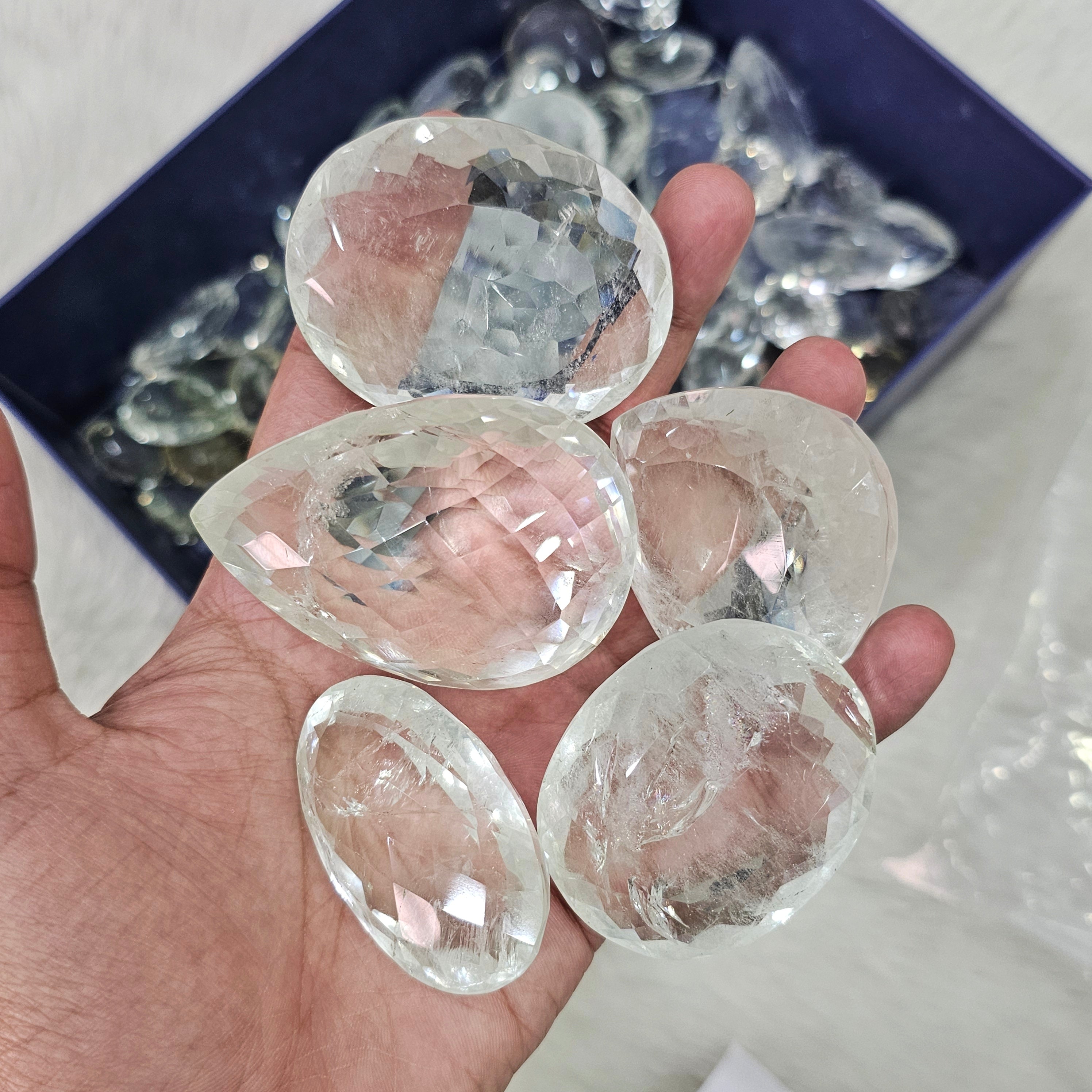 Jumbo Faceted Quartz from Jharkand India | 40mm+ Size