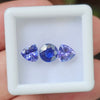 3 Pcs Of Natural Tanzanite & Blue Sapphire Faceted | Shape: Mix| Size:6mm