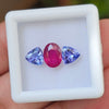 3 Pcs Of Natural Tanzanite & Ruby Faceted | Shape: Mix| Size:6-8mm - The LabradoriteKing