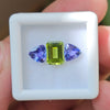 3 Pcs Of Natural Tanzanite & Peridot Faceted | Shape: Mix| Size:6-8mm