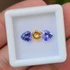 3 Pcs Of Natural Tanzanite & Citrine Faceted | Shape: Mix| Size:5-6mm - The LabradoriteKing