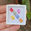 24 Pcs Of Sapphire Multi Color Rectangle | 4X3mm | 6 Cts - The LabradoriteKing