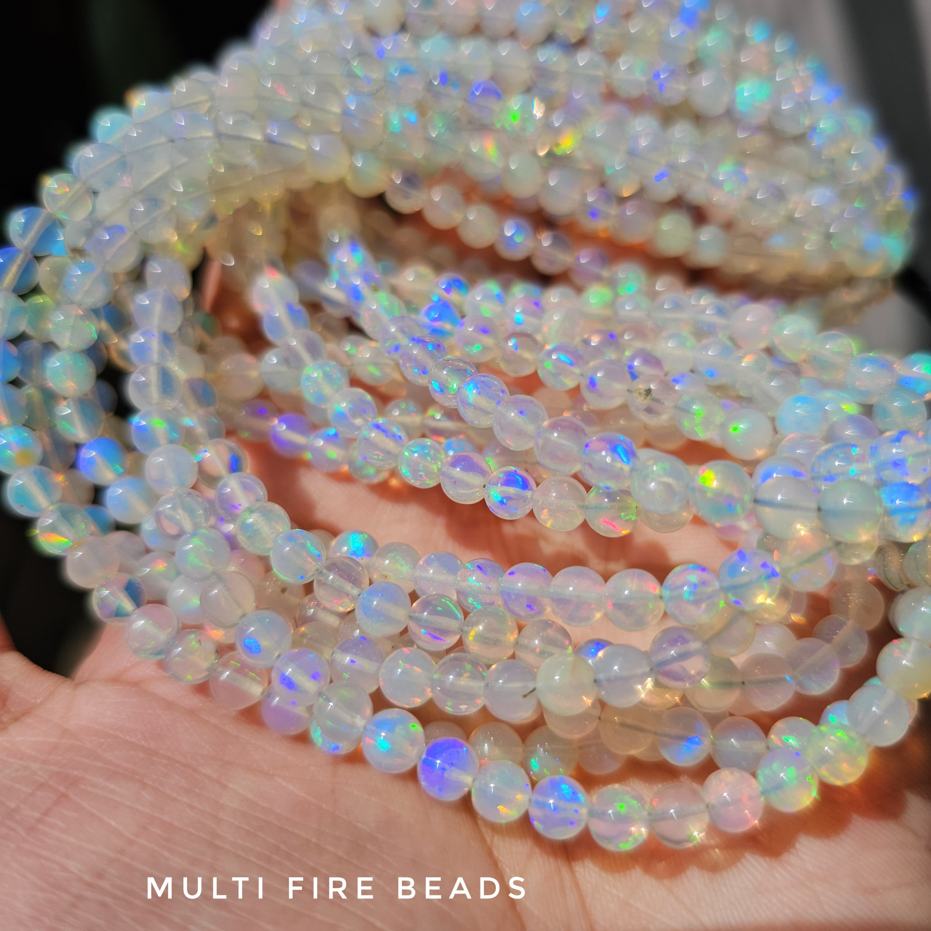 1 String of Opal sphere Beads | 17" Inches Balls - The LabradoriteKing