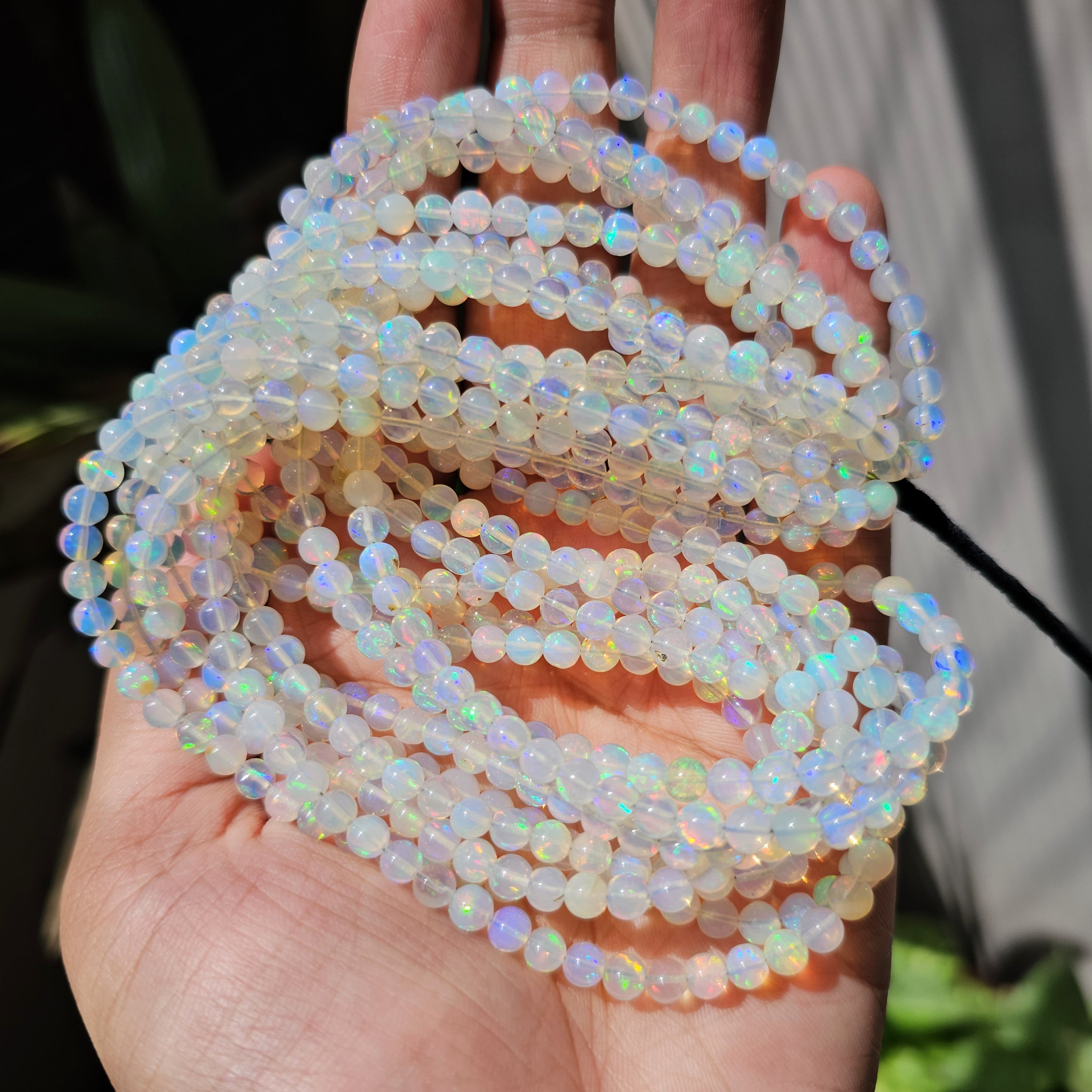 1 String of Opal sphere Beads | 17" Inches Balls - The LabradoriteKing