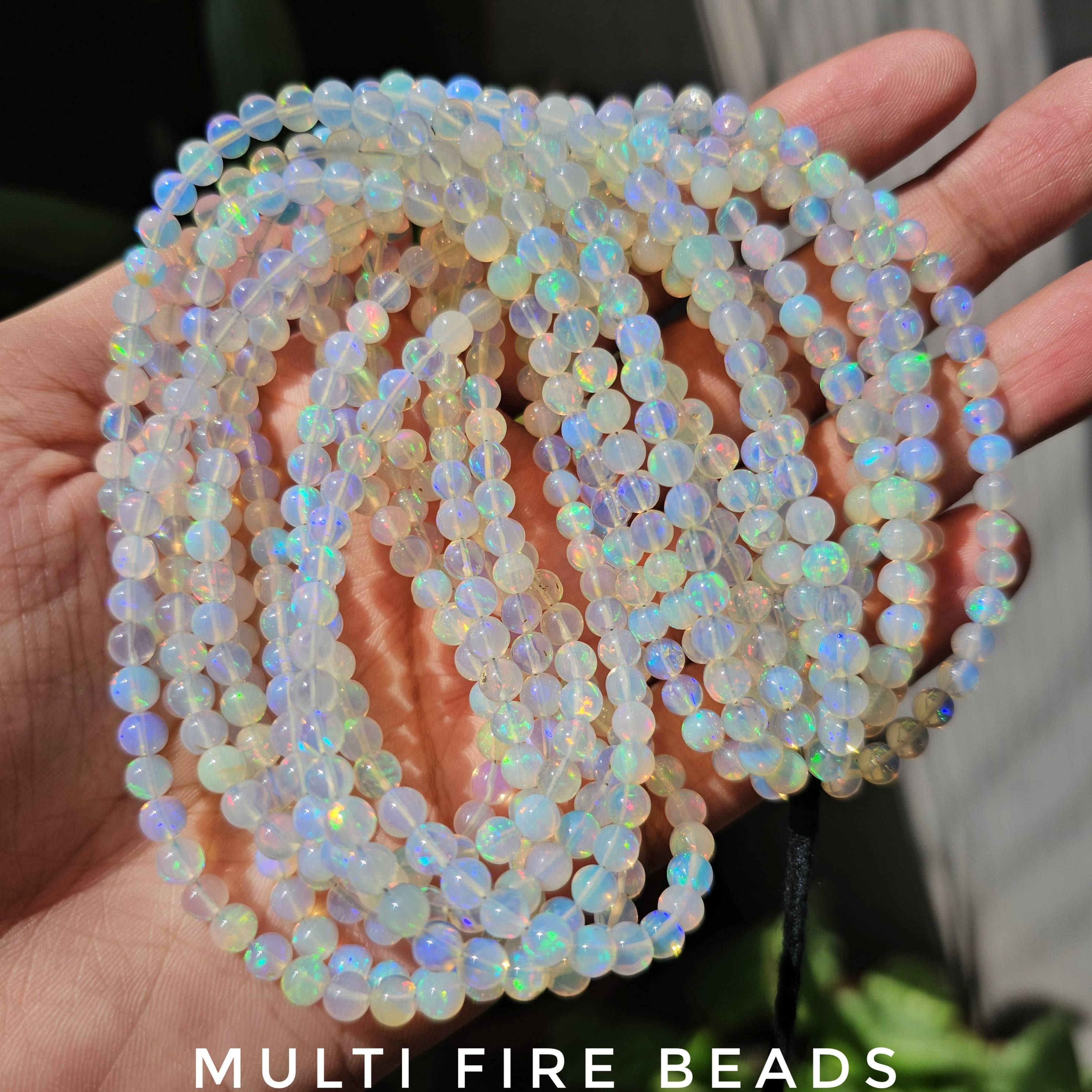 1 String of Opal sphere Beads | 17" Inches Balls - The LabradoriteKing