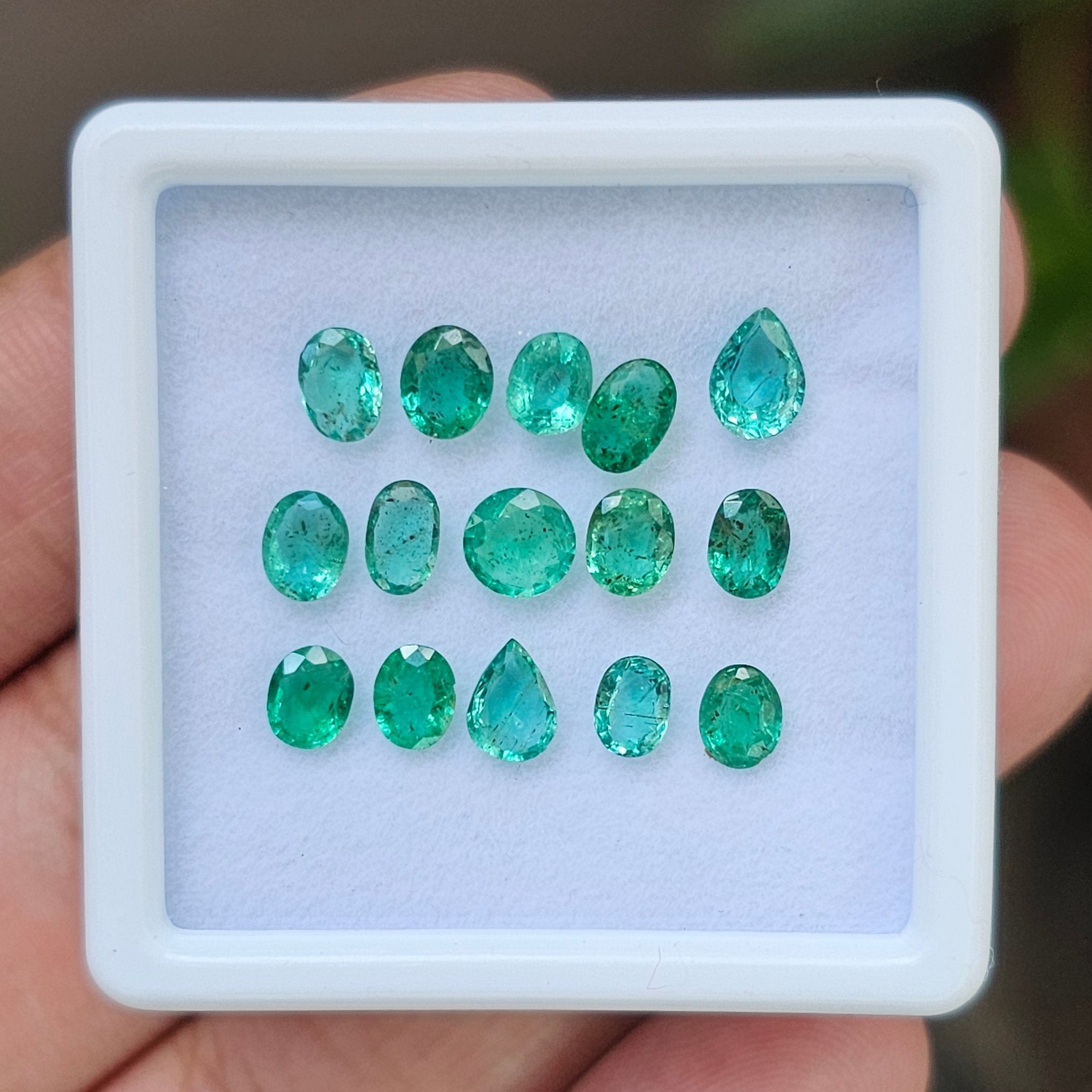 15 Pcs Natural Zambian Emerald Faceted Pear , Oval , Round Shape | 5-6mm - The LabradoriteKing